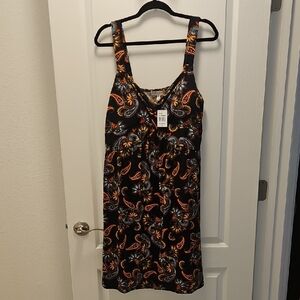 Size 2X  Black Paisley Print Sundress